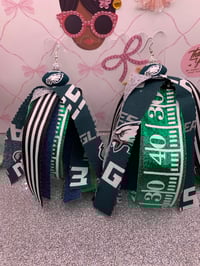 Green  Team  Tassel Earrings