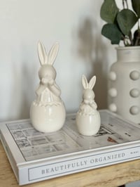 Image 1 of Ceramic Bunny in Egg 