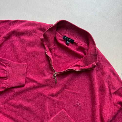 Image of 2000s Burberry London 1/4 Zip Up Sweatshirt, Size Large