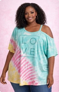 Image 1 of New 3X Jolie & Joy Open shoulder Top #860*8