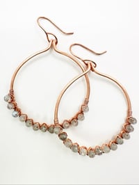 Image 2 of Kyanite (Copper) Hoop Earrings