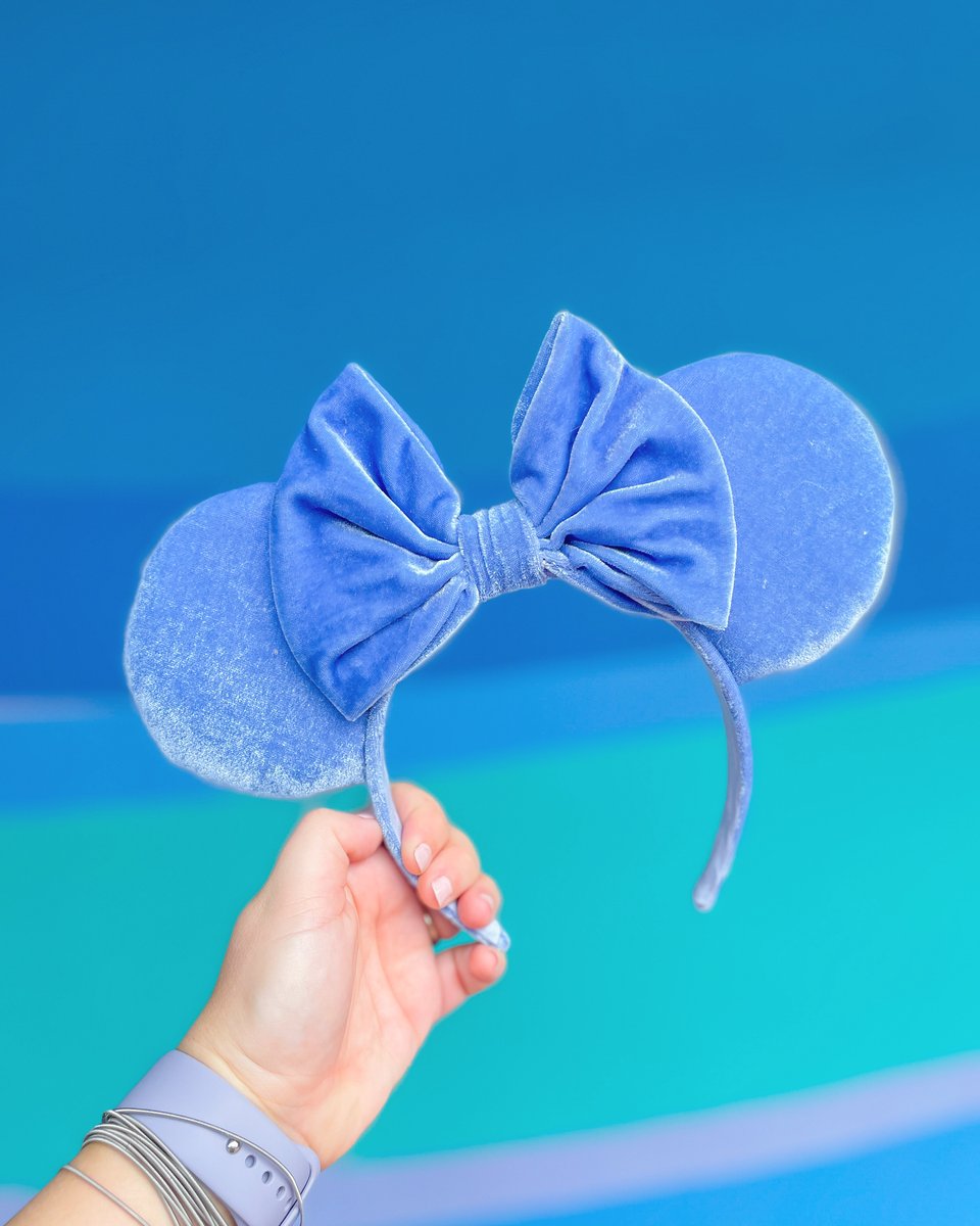 Main Street Ears — Sky Blue Velvet Ears