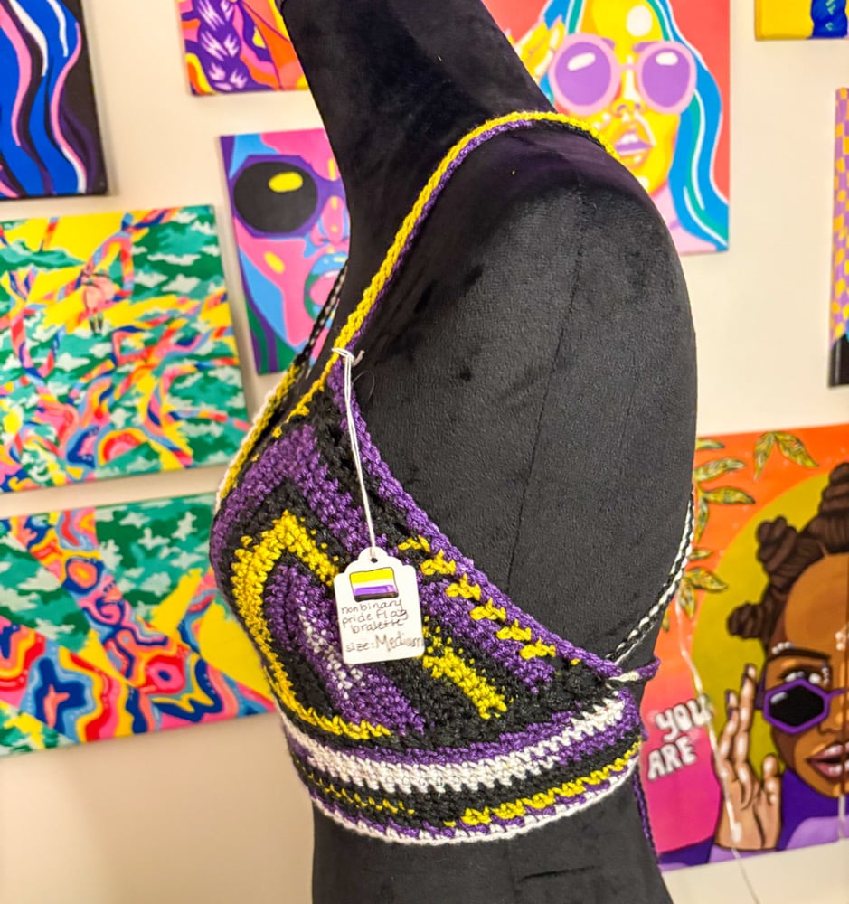 Image of Nonbinary Pride Flag Bralette
