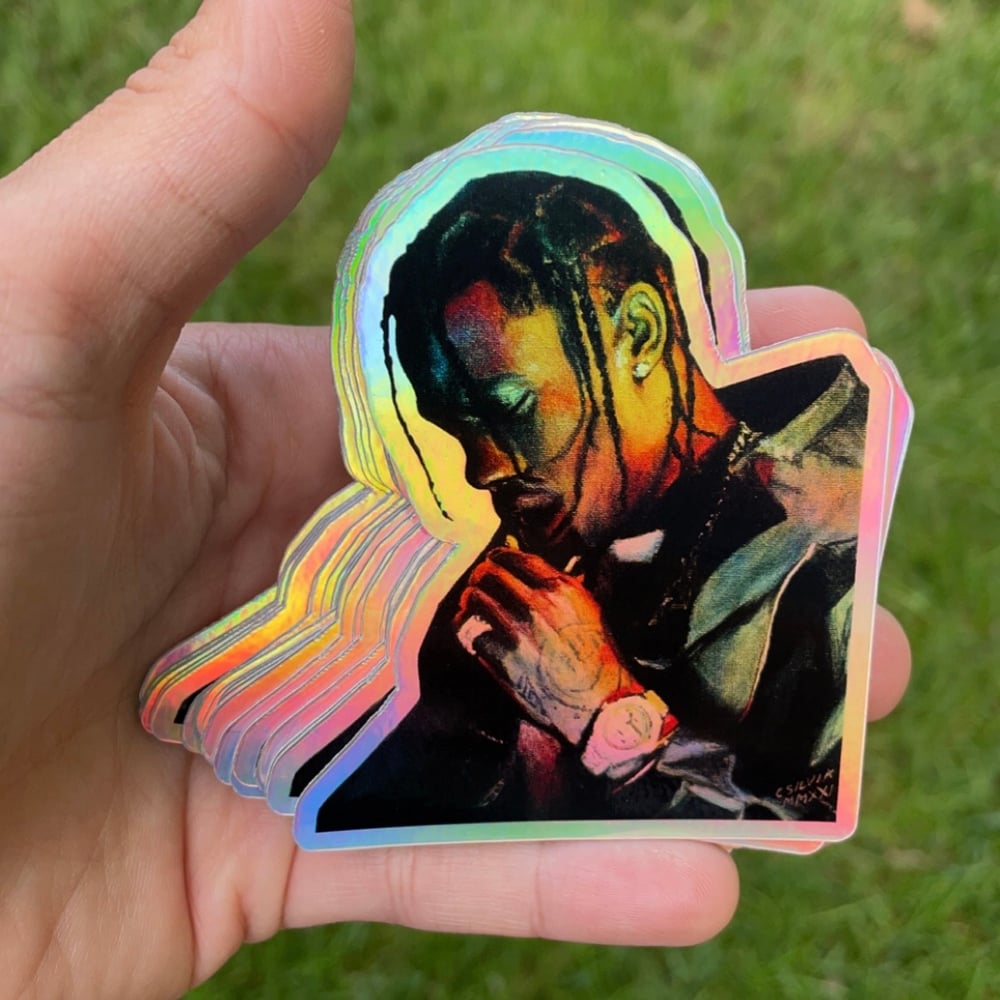 3” Holographic Travis Scott Die Cut Sticker