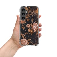 Image 5 of Dark Rose Gold Butterfly Design Goth Inspired Clear Case for Samsung®