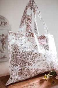 Image 12 of Tote bag [Toile de jouy chocolat]