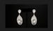 Image of Silver Triple Rhinestone Pierced Earrings 
