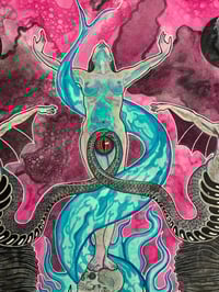 Image 3 of The Tongue of Cold Fire Original Watercolor Painting 