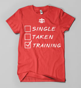 Image of Single, Taken, Training t-shirts - Red