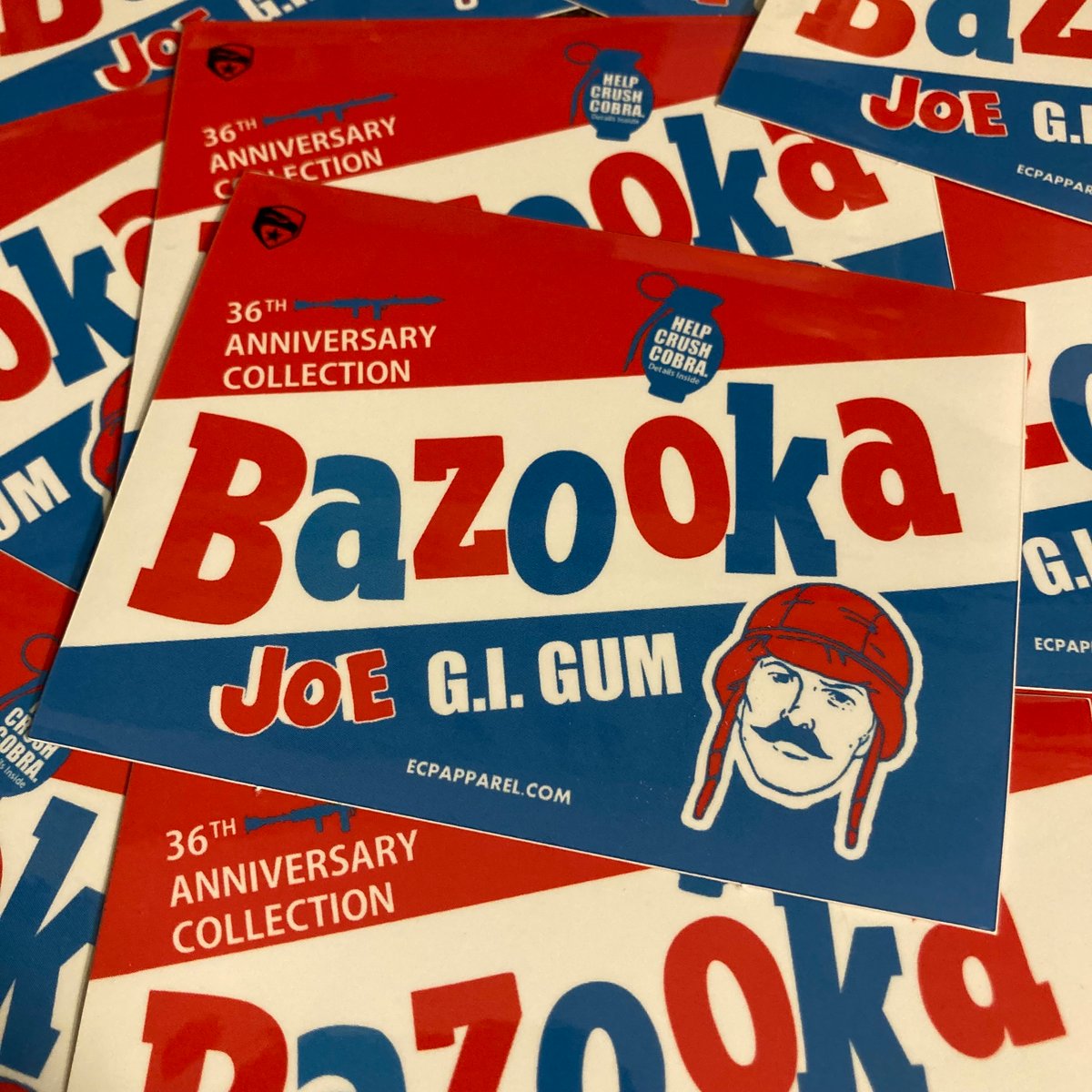 “Bazooka G.I. Gum” Die-cut Sticker