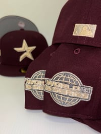 Image 2 of New Era 59Fifty “Daily Motion” Maroon by STEVO