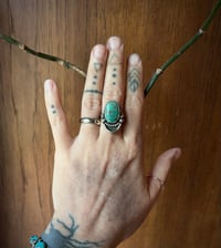 Image 2 of Turquoise ring mixed metal - size 10