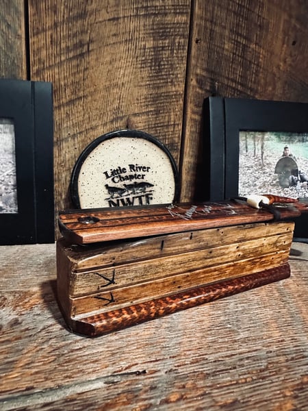 Image of Macassar Ebony/Wormy Persimmon with snakewood inlay