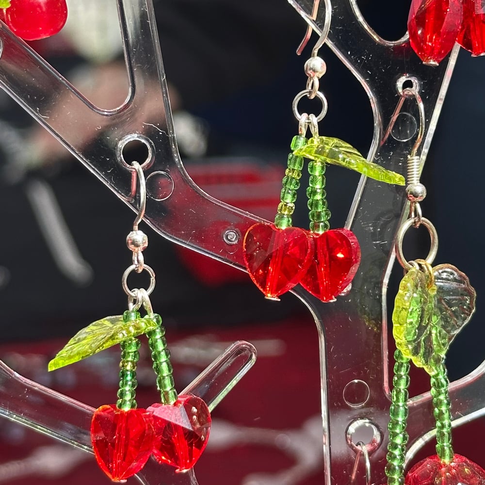 Image of cherry luvr earrings