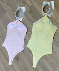 Halterneck collar bodysuit - 2 colours 