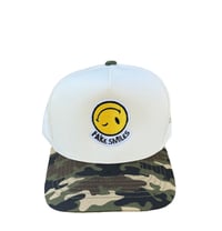 Image 1 of Cream and Camo  SnapBack hat 
