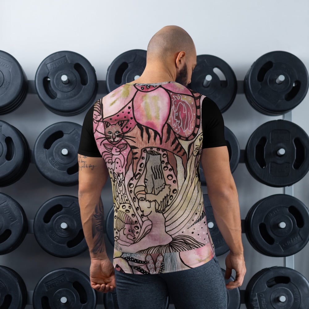 Image of Meow-Dank All-Over Print Men's Athletic T-shirt