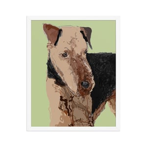 Image of AIREDALE FRAMED ART