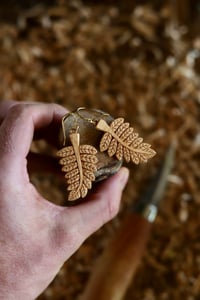 Image 2 of • Forest Fern leaf Earrings 