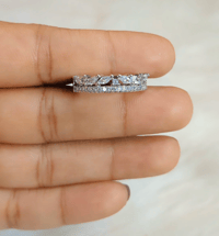 Image 2 of Wedding Band American Diamond Adjustable Ring  Copy