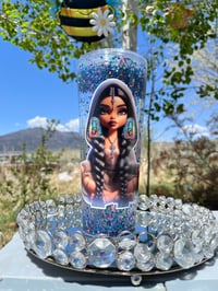 Image 1 of Turquoise Mix Snowglobe Tumbler 