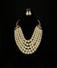 Image of Off White Pearl Five Strand Necklace Set