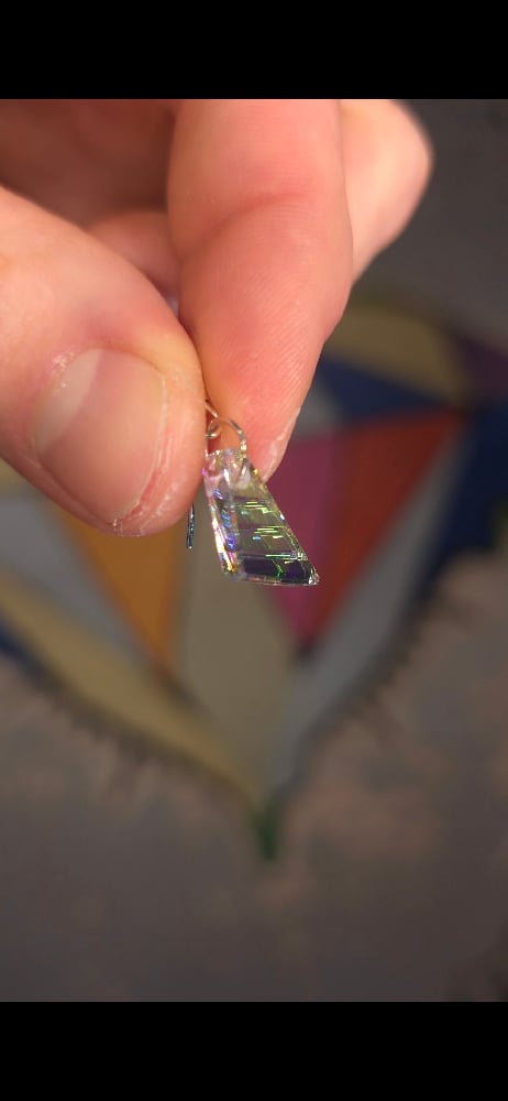 Image of Optical Wedge Earings 