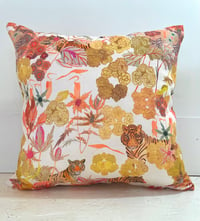 Image 1 of Tigers and Primula Pillow Cover