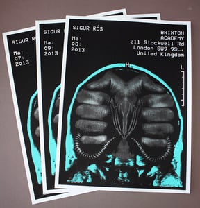 Image of  Sigur Ros Brixton Academy 2013 Poster Set of (3)