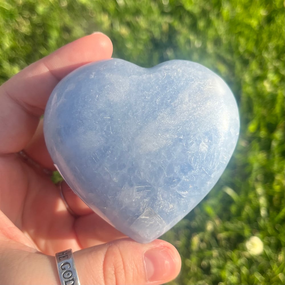 Image of Blue Calcite Heart