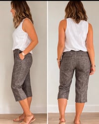 Image 5 of New Sz.10 New Directions Brown Linen Dress Capri #228*10