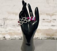 Image 1 of Pink/White Infinity Bracelet 