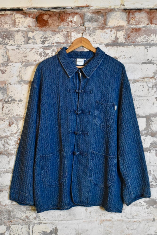 Image of Textured Denim Overshirt