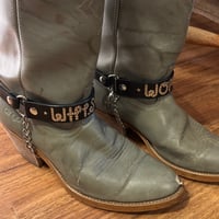 Image 4 of CUSTOM BLACK BOOT STRAPS-BLACK
