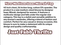 Image 9 of New Medium Isaac Mizrah Top #836*8