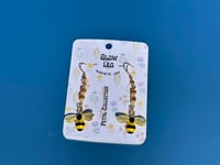 Image 3 of Golden Bumble Bee Earrings