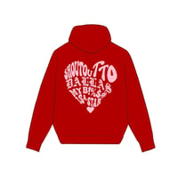 Image 1 of DALLAS STAR HEART HOODIE (RED/PINK)