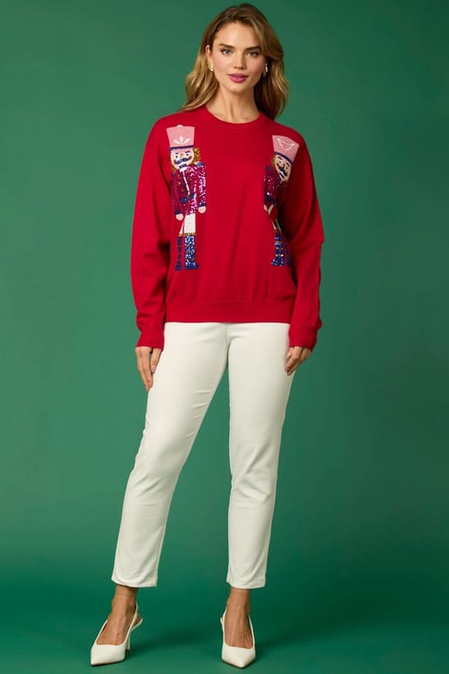Image of Red Nutcracker Sweater 