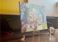Image 2 of “Spring Montmartre Window”, Fauvist Acrylic on Canvas 