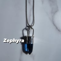 Image 1 of 'Zephyra' Kyanite Water Wand Pendant Sterling Silver