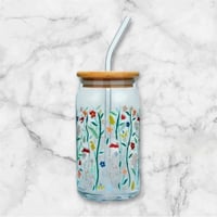 Image 4 of Glass Cup with Lid & Straw