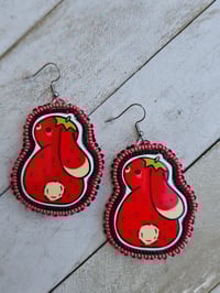 Image 1 of Strawberry Bunny earrings 