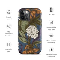 Image 13 of Art Nouveau Inspired Blue, Orange and White Boho Hippie Floral Sketch Tough Case for iPhone®