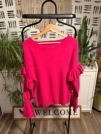 Image 1 of Pink ruffle sweater 