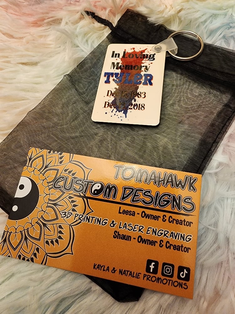 Image of Rectangle keychain (double sided)