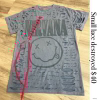 Small Nivana blue/pink side lace destroyed