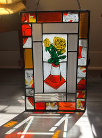 Image 2 of Stained Glass Cone Vase Panel