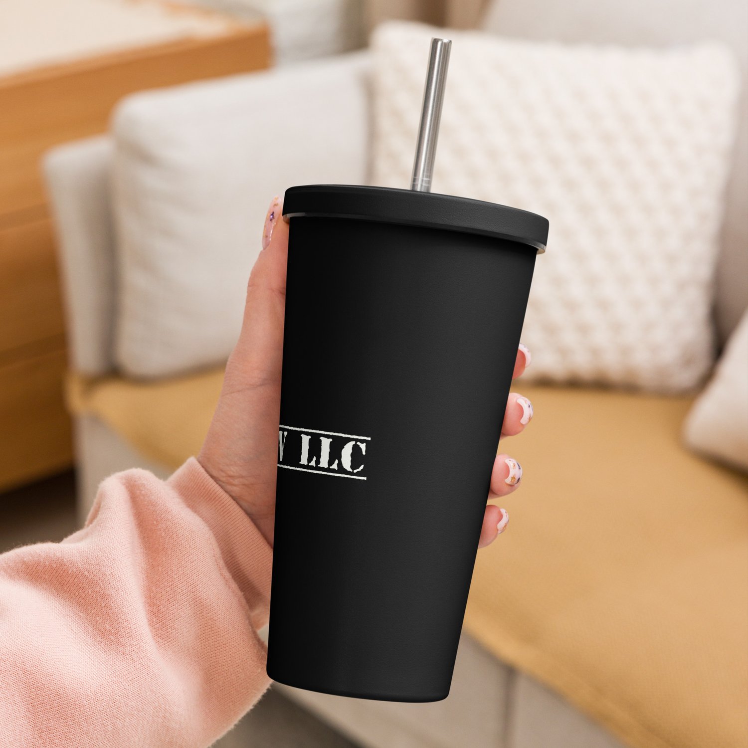 Image of Insulated BL tumbler with a straw