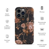 Image 22 of Dark Rose Gold Butterfly Design Goth Inspired Tough Case for iPhone®