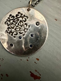 Image 6 of sapphire pendant with hand engraved Rumi quote